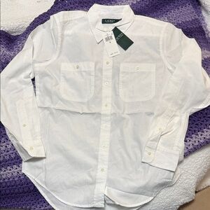 Lauren Ralph Lauren Women’s White Button Down Shirt